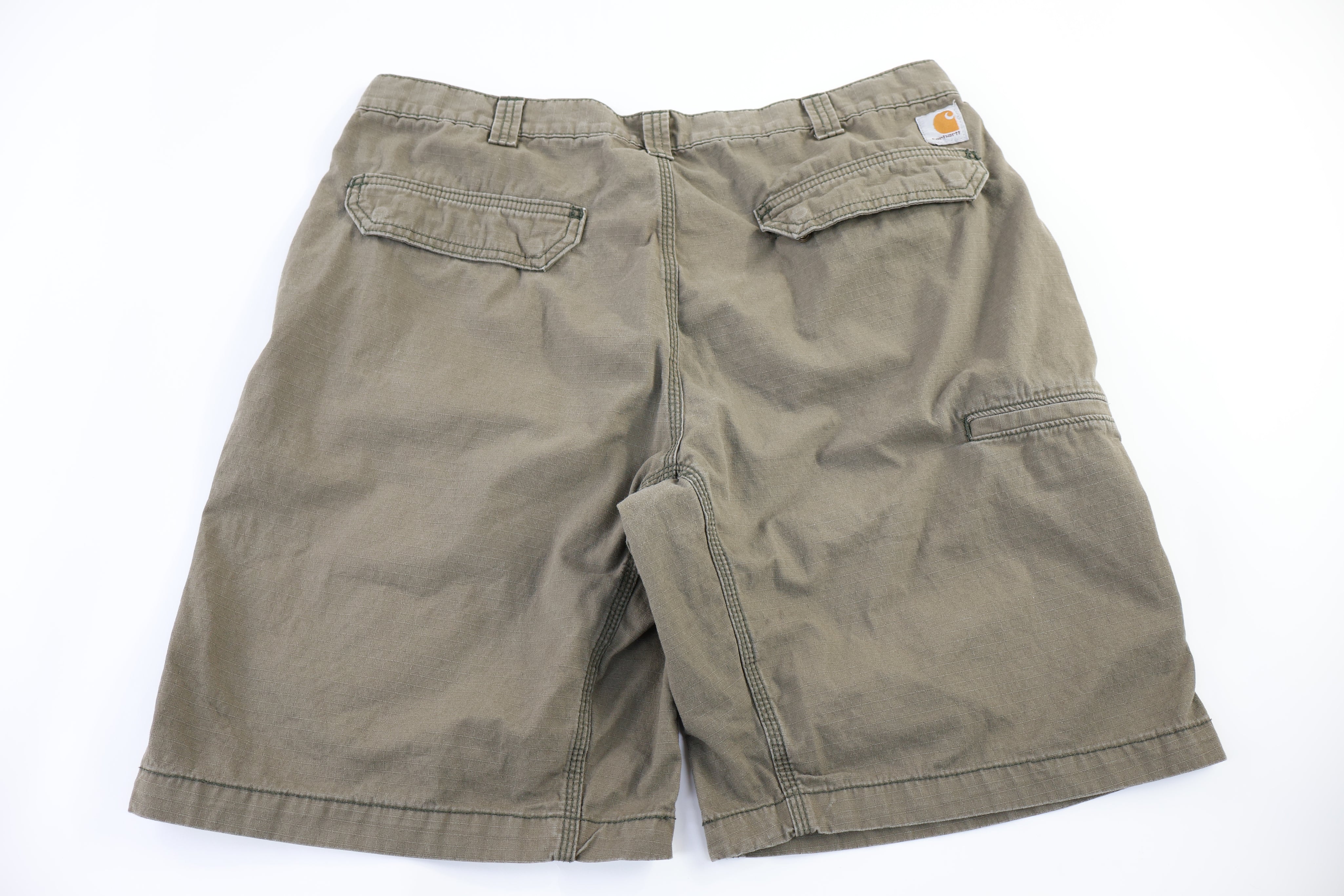 Carhartt Logo Patch Khaki Relaxed Fit Shorts