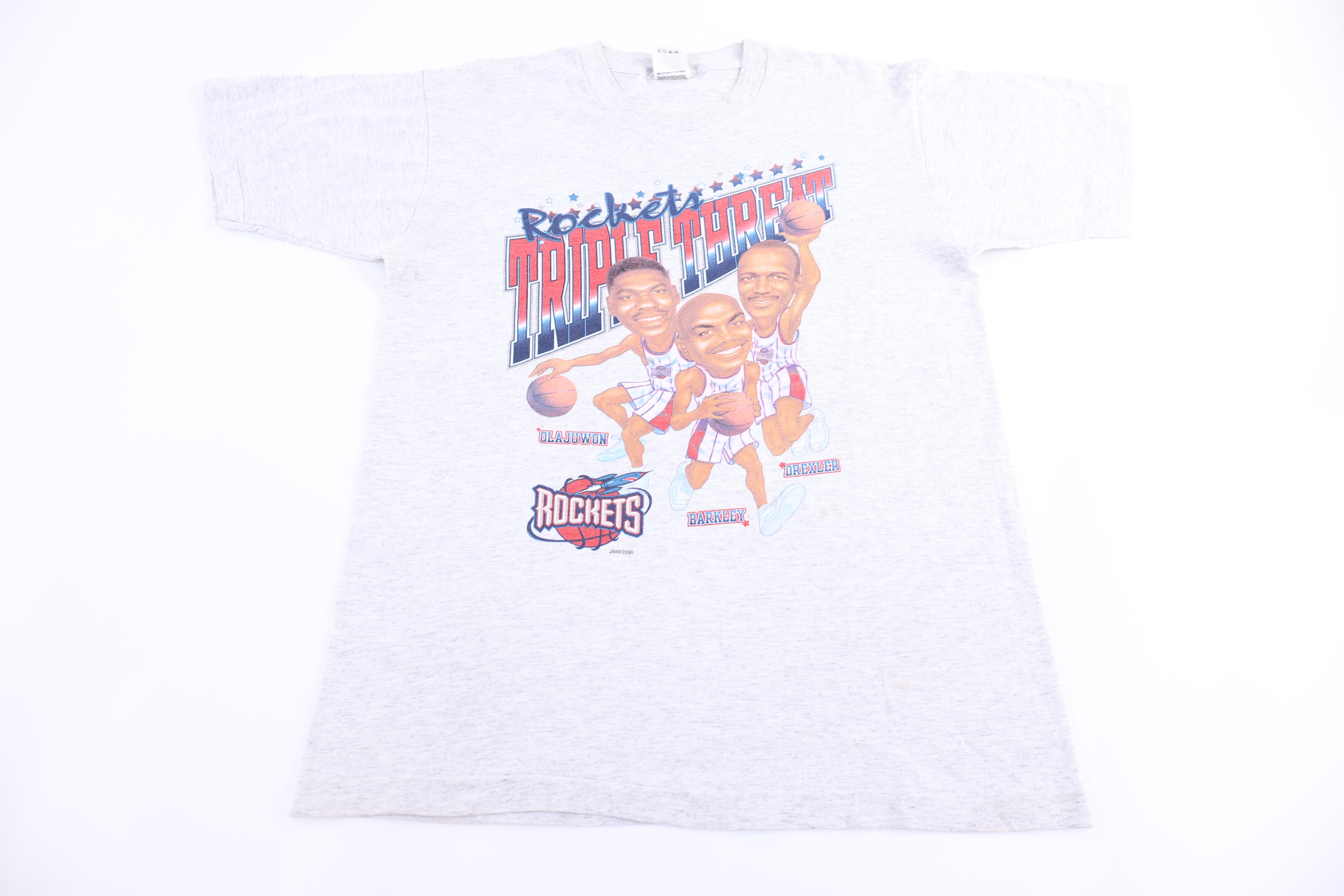 90's Houston Rockets Basketball Triple Threat T-shirt