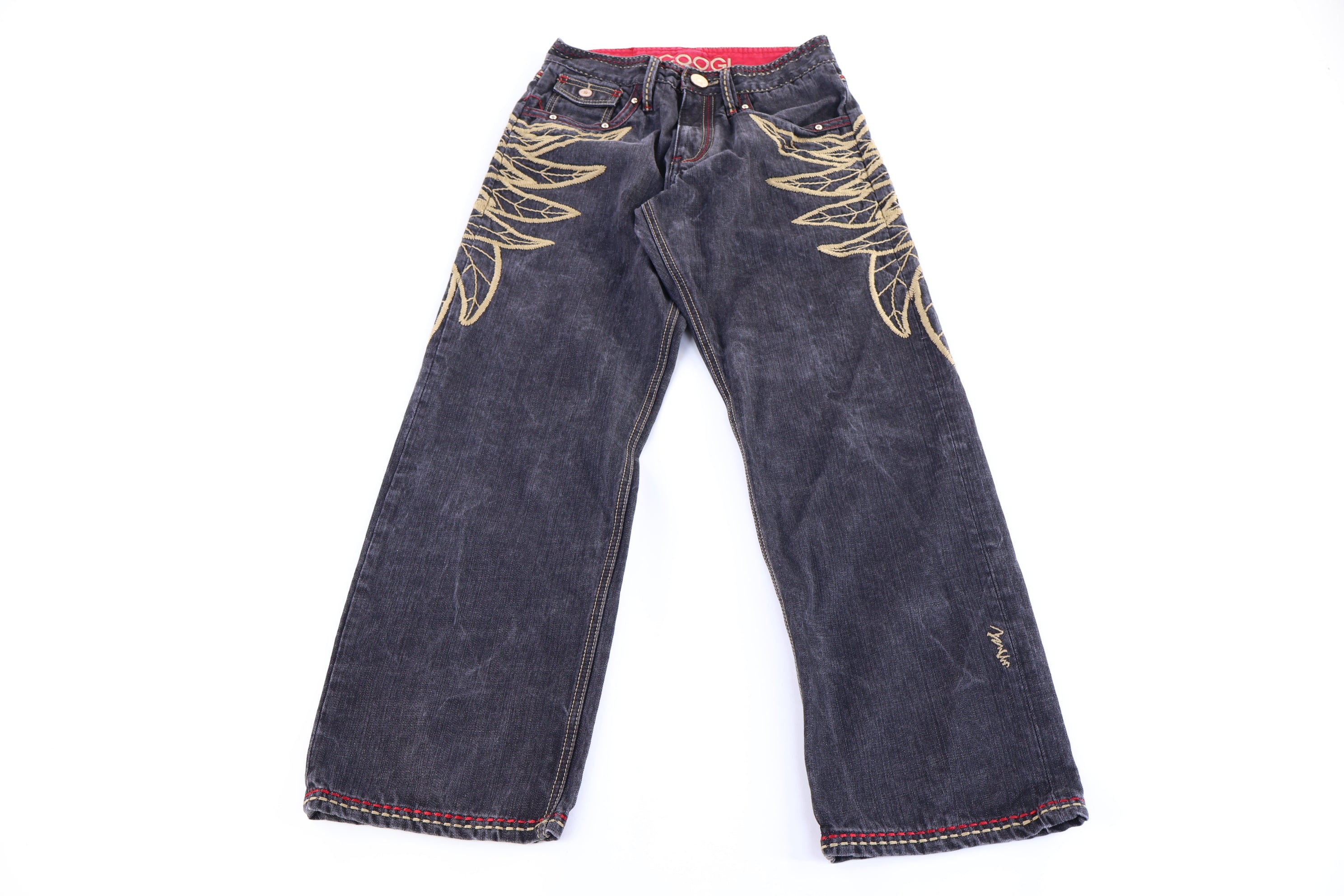 Y2K Coogi Embroidered Dark Wash Denim Jeans