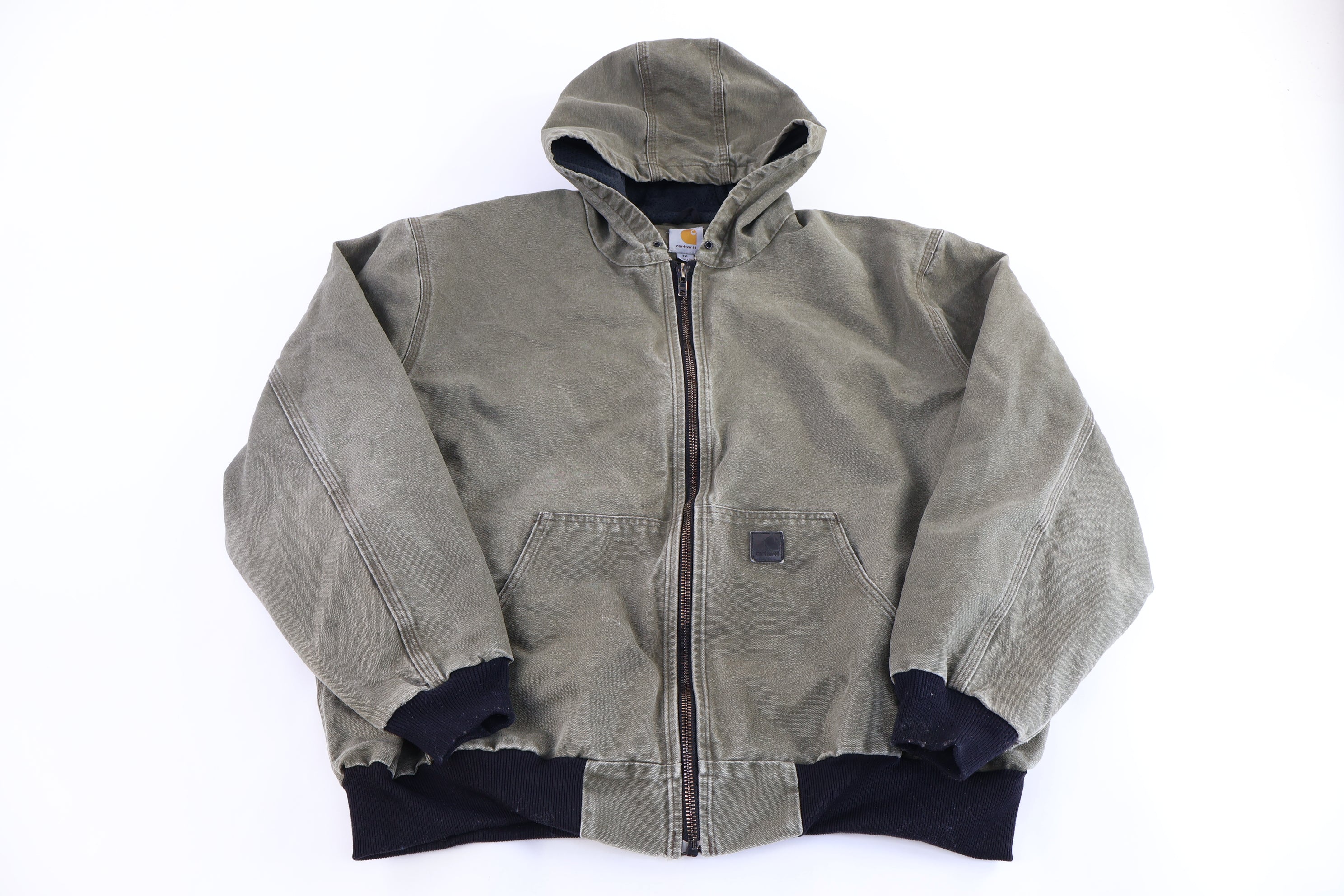Carhartt Logo Patch Green Full Zip Jacket