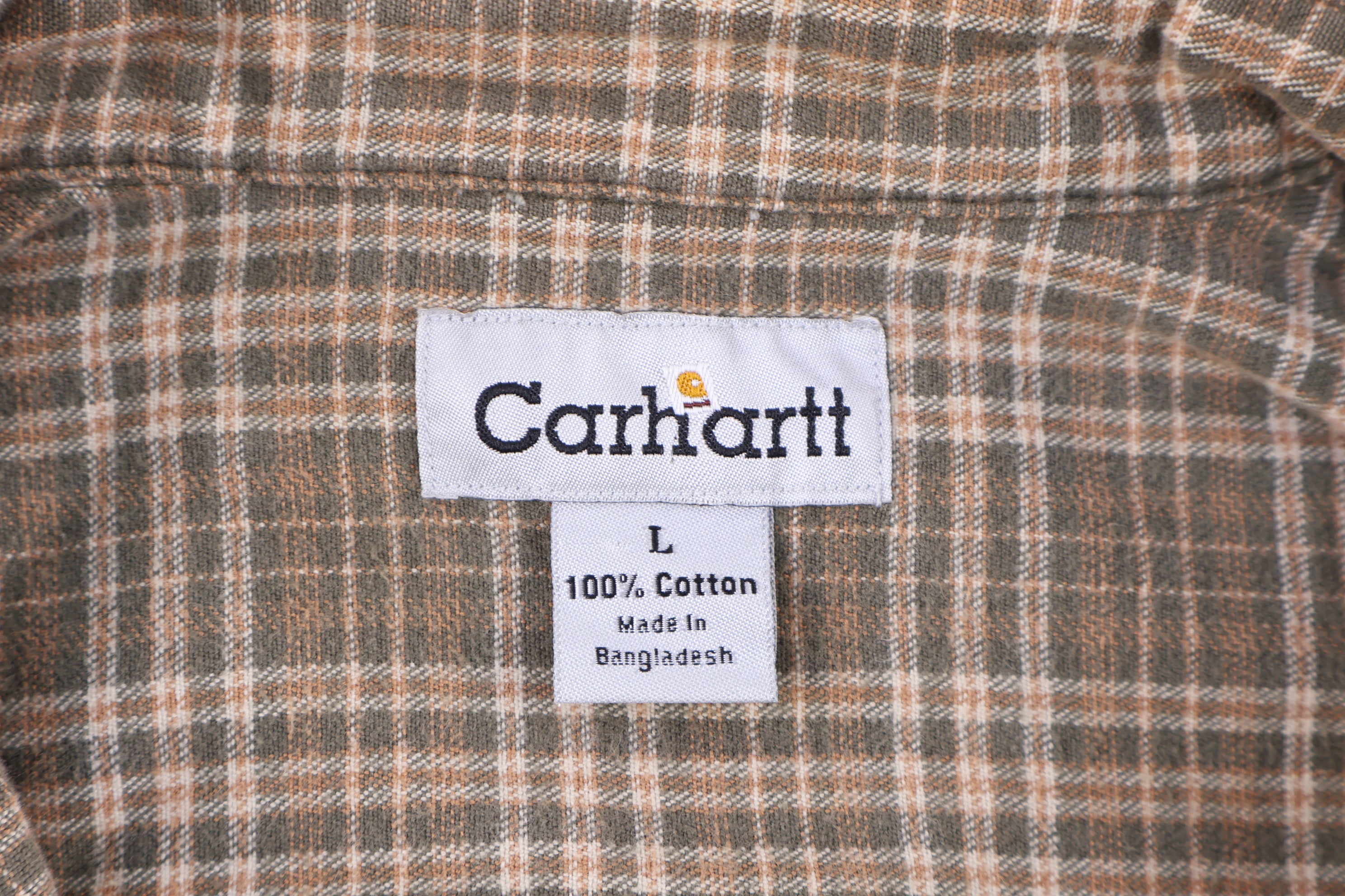Carhartt Logo Patch Green LS Button Down