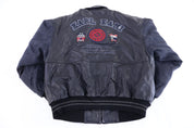 90's Karl Kani Leather Full Zip Varsity Jacket