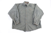 Carhartt Logo Patch Green LS Button Down