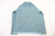 Women's Patagonia Logo Patch Blue Quarter Zip Sweater