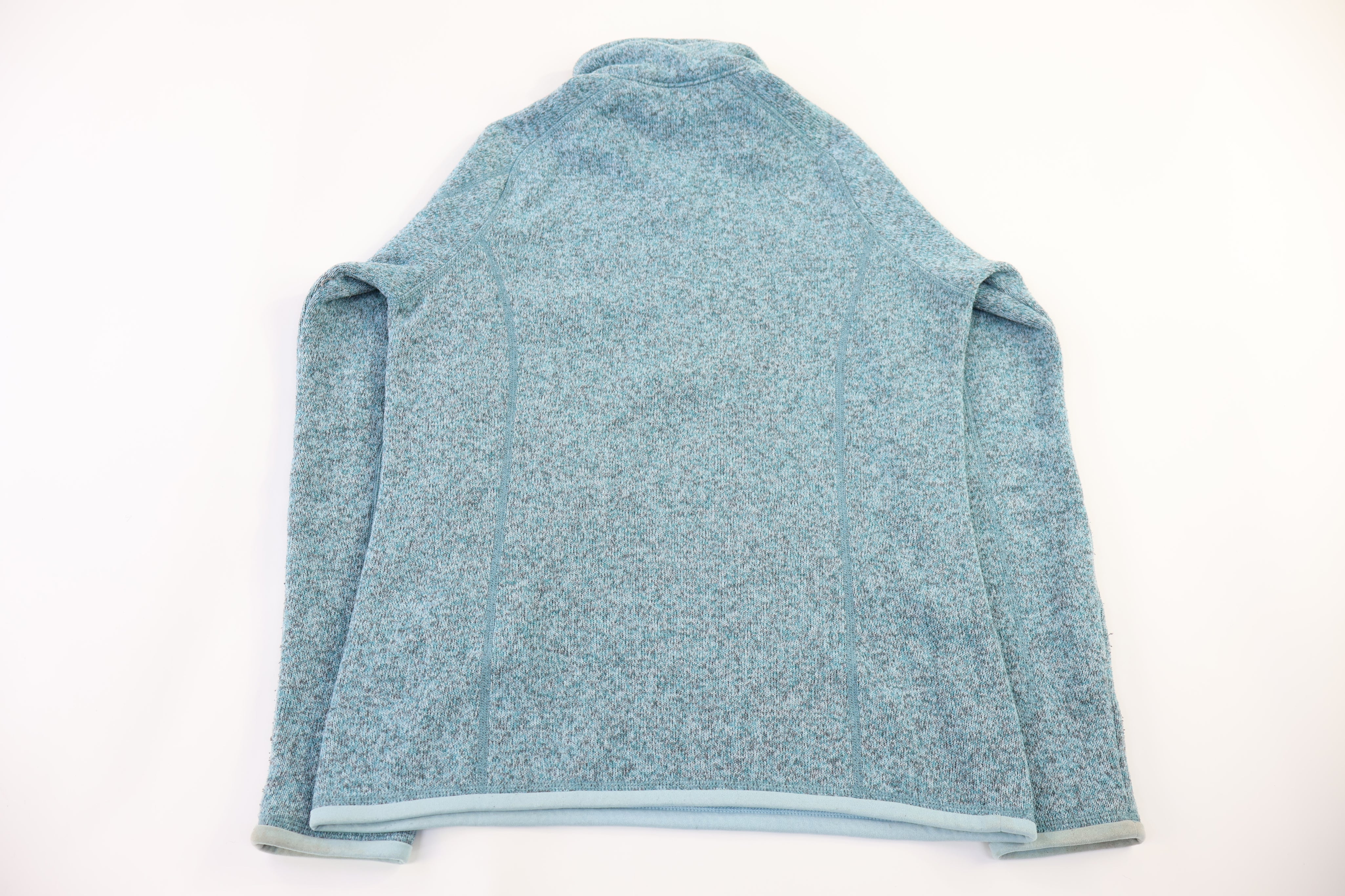 Women's Patagonia Logo Patch Blue Quarter Zip Sweater