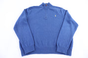 Polo Ralph Lauren Embroidered Logo Quarter Zip Sweater