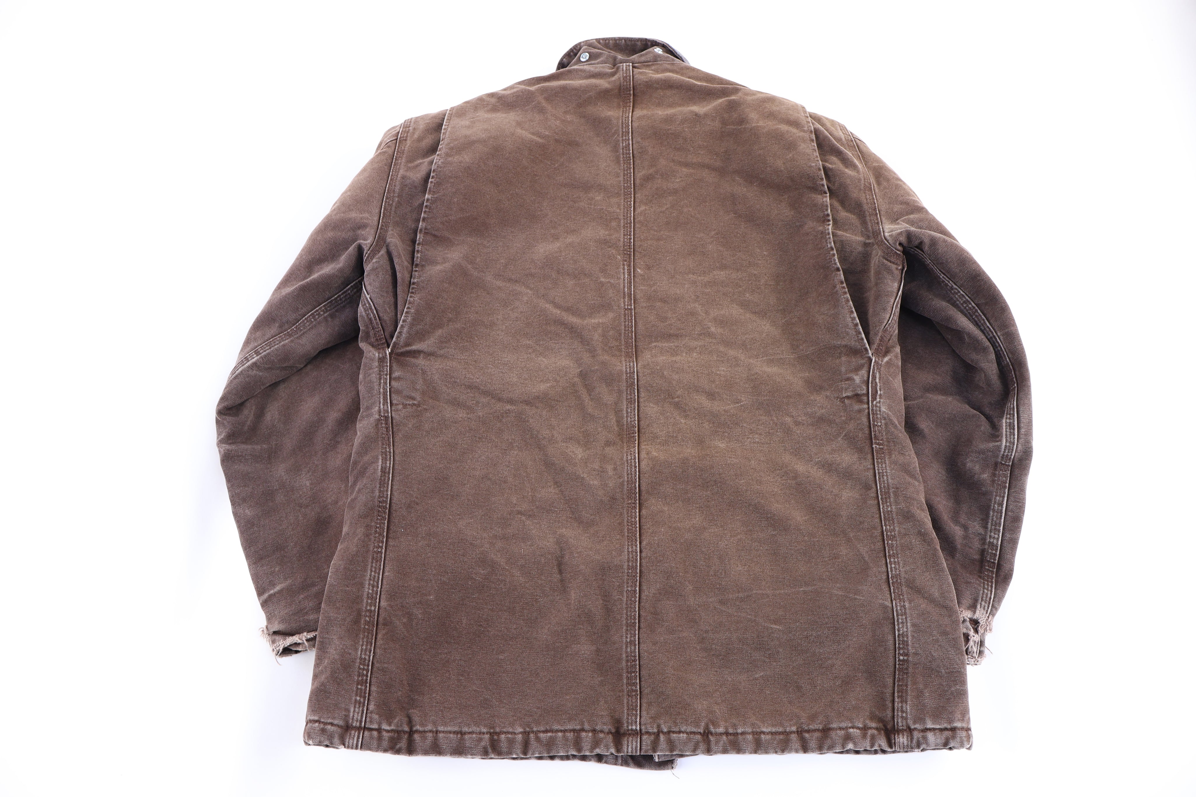Carhartt Logo Patch Brown Full Zip Jacket