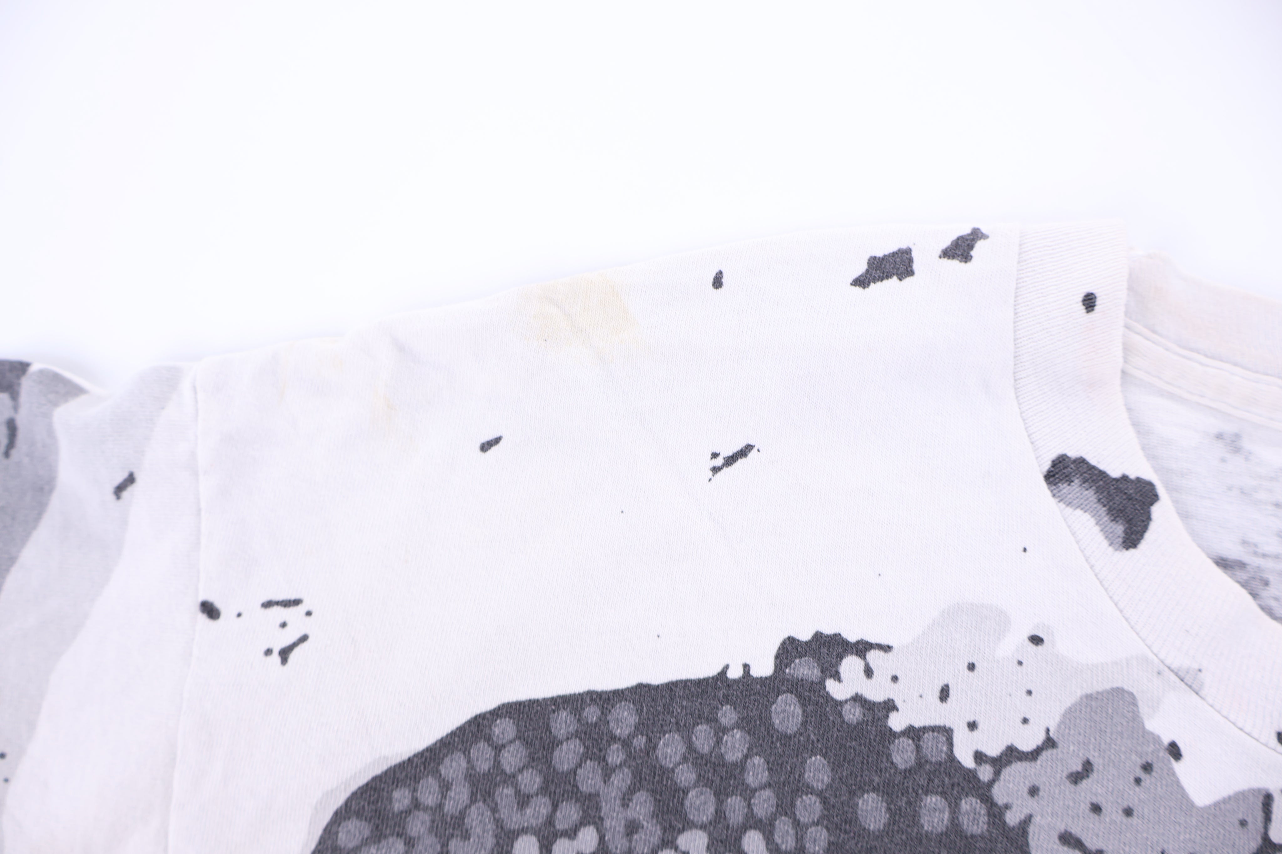 90's Chris Pinkerton Liquid Blue Skeleton All Over Graphic T-shirt