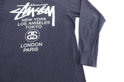 Vintage Stussy Logo Graphic LS T-shirt