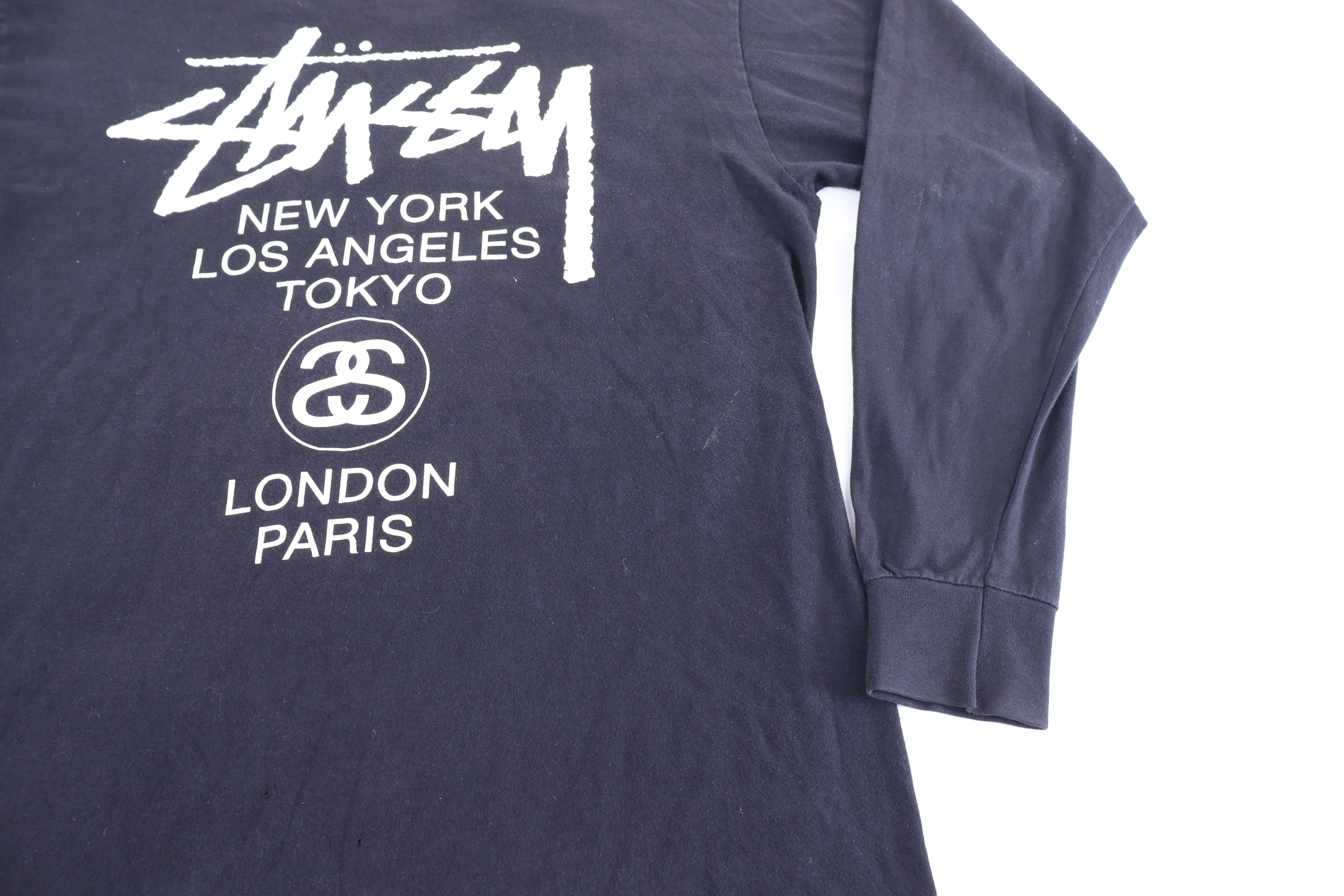 Vintage Stussy Logo Graphic LS T-shirt