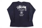 Vintage Stussy Logo Graphic LS T-shirt