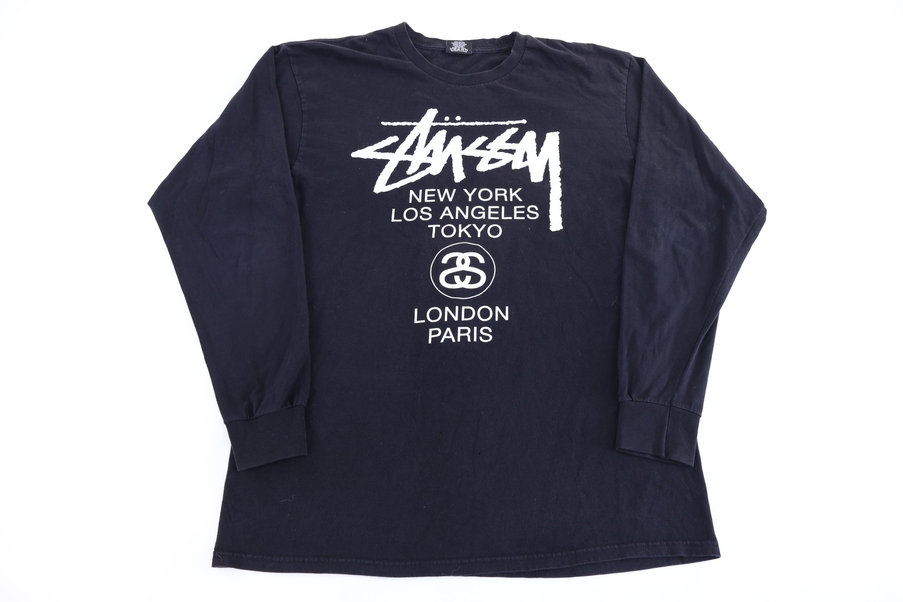 Vintage Stussy Logo Graphic LS T-shirt