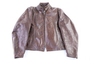 70's Brown Leather Biker Jacket