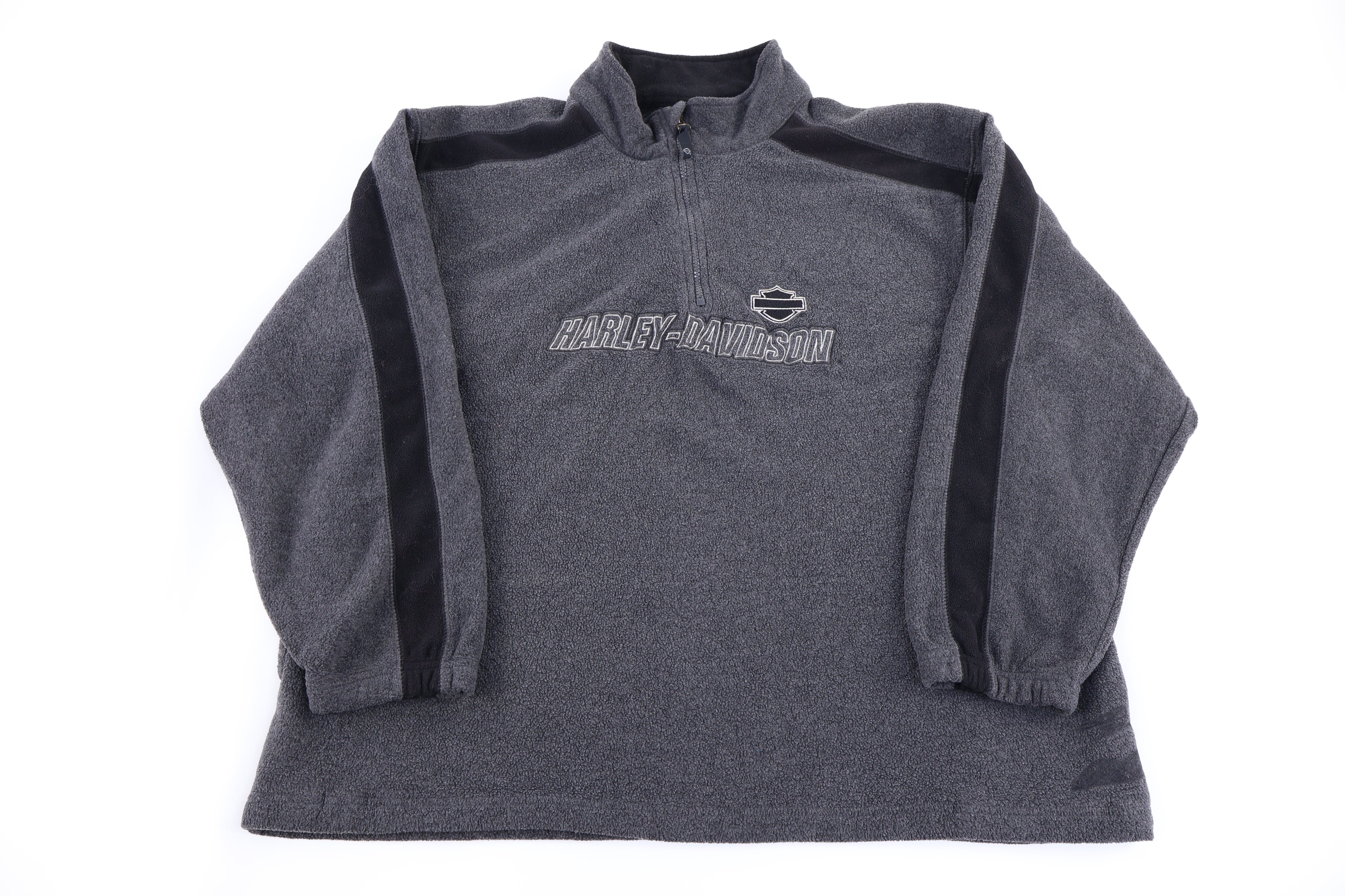 Harley Davidson Motorcycles Grey Fleece Pullover Sweater