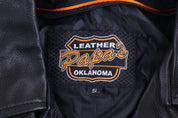 Women's Vintage Leather Papa's Black Full Zip Jacket