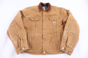 Carhartt Logo Patch Tan Trucker Jacket