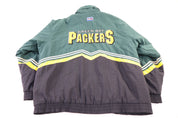Vintage Green Bay Packers Football Full Zip Puffer Jacket