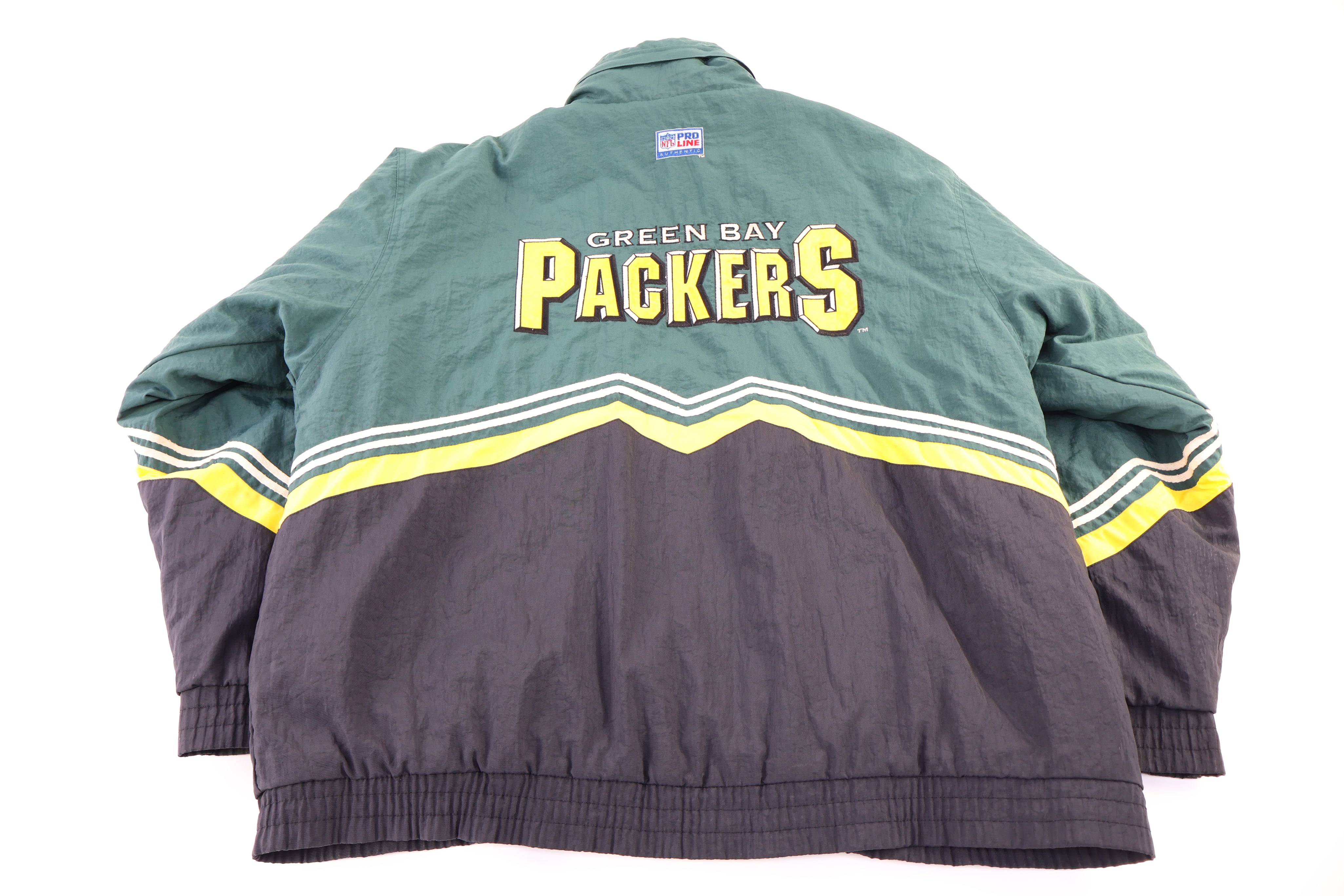 Vintage Green Bay Packers Football Full Zip Puffer Jacket