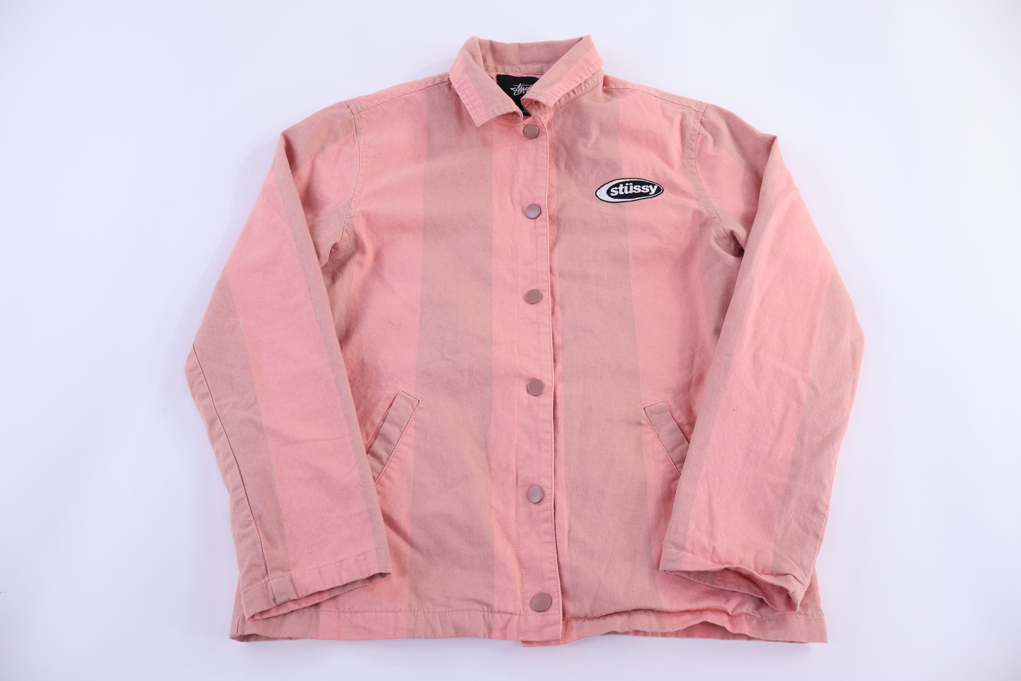 Stussy Pink Coral Full Snap Jacket