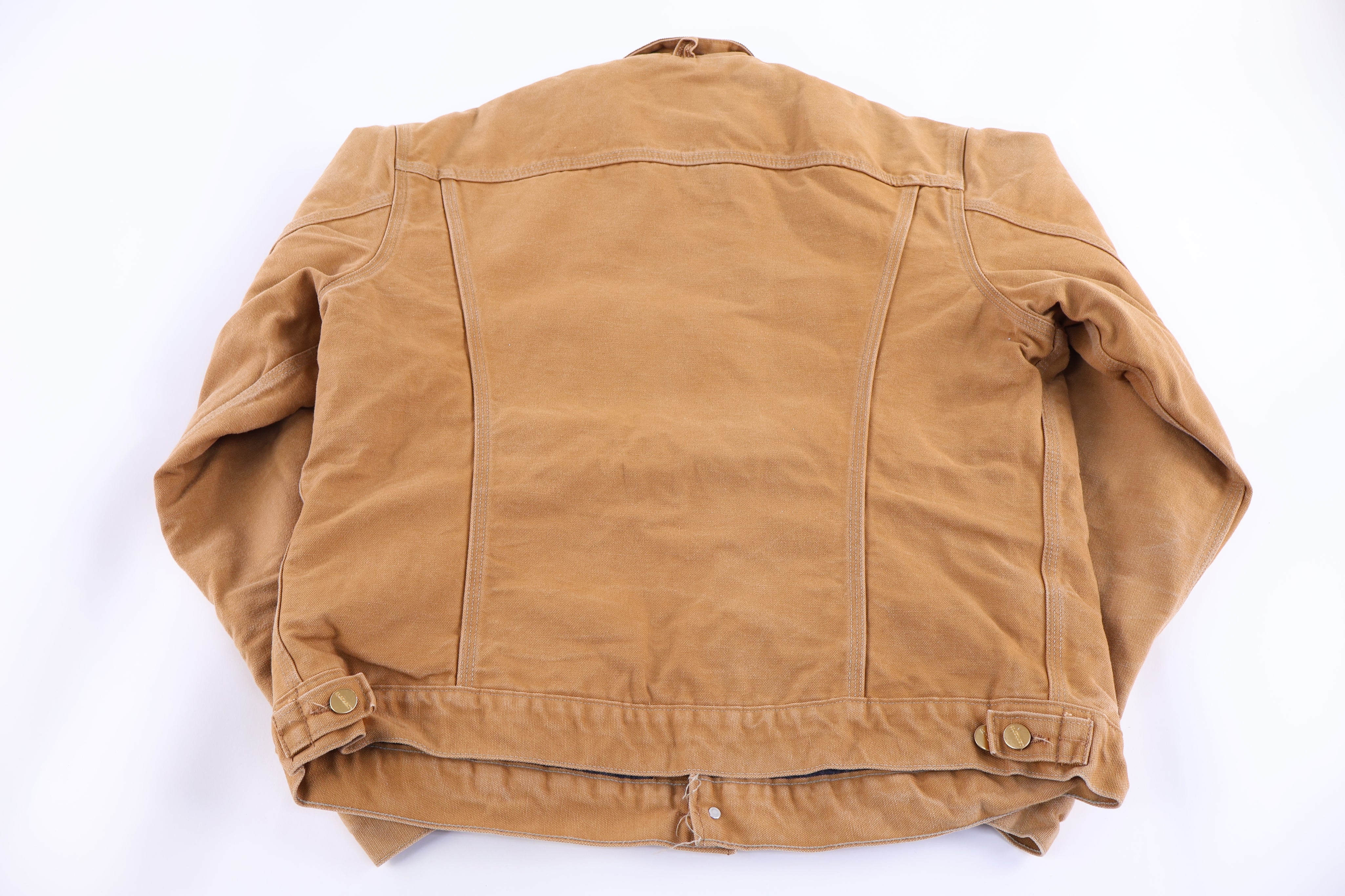 Carhartt Logo Patch Tan Trucker Jacket
