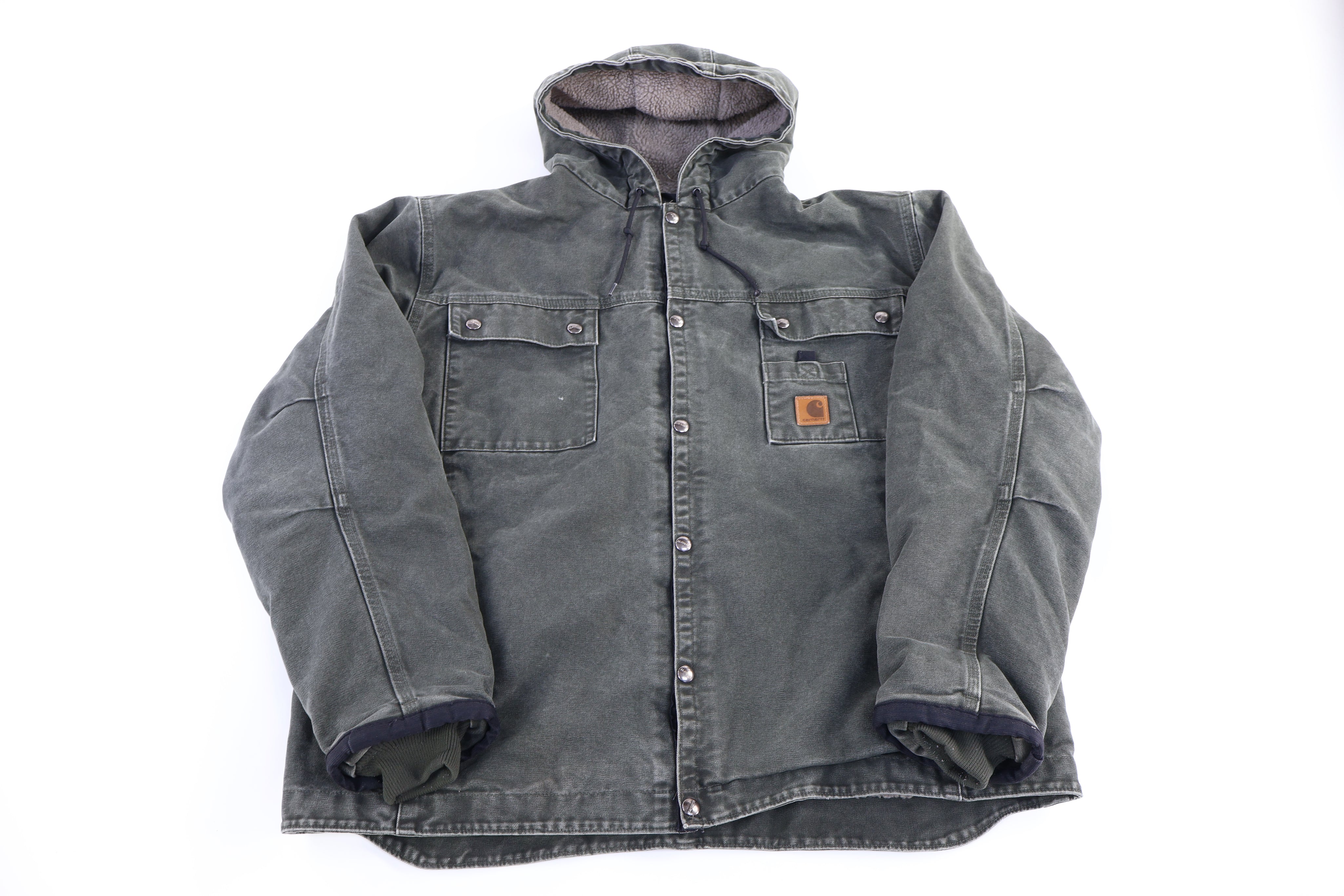 Carhartt Logo Patch Green Full Zip Jacket