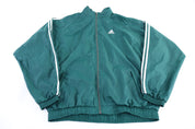 90's Adidas Embroidered Logo Green Full Zip Jacket