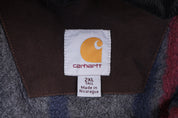 Carhartt Logo Patch Brown Blanket Lined Detroit Jacket