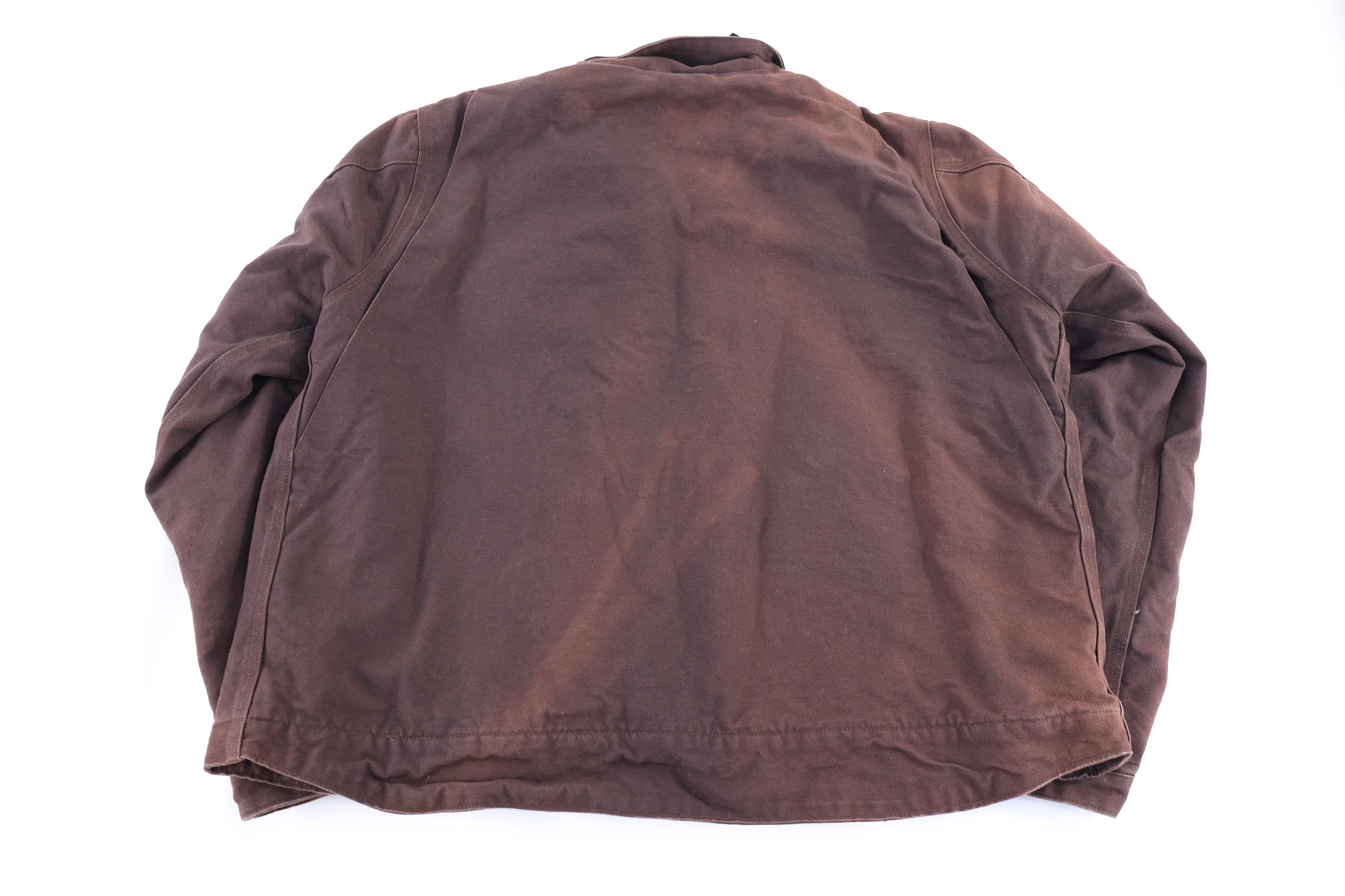Carhartt Logo Patch Brown Blanket Lined Detroit Jacket
