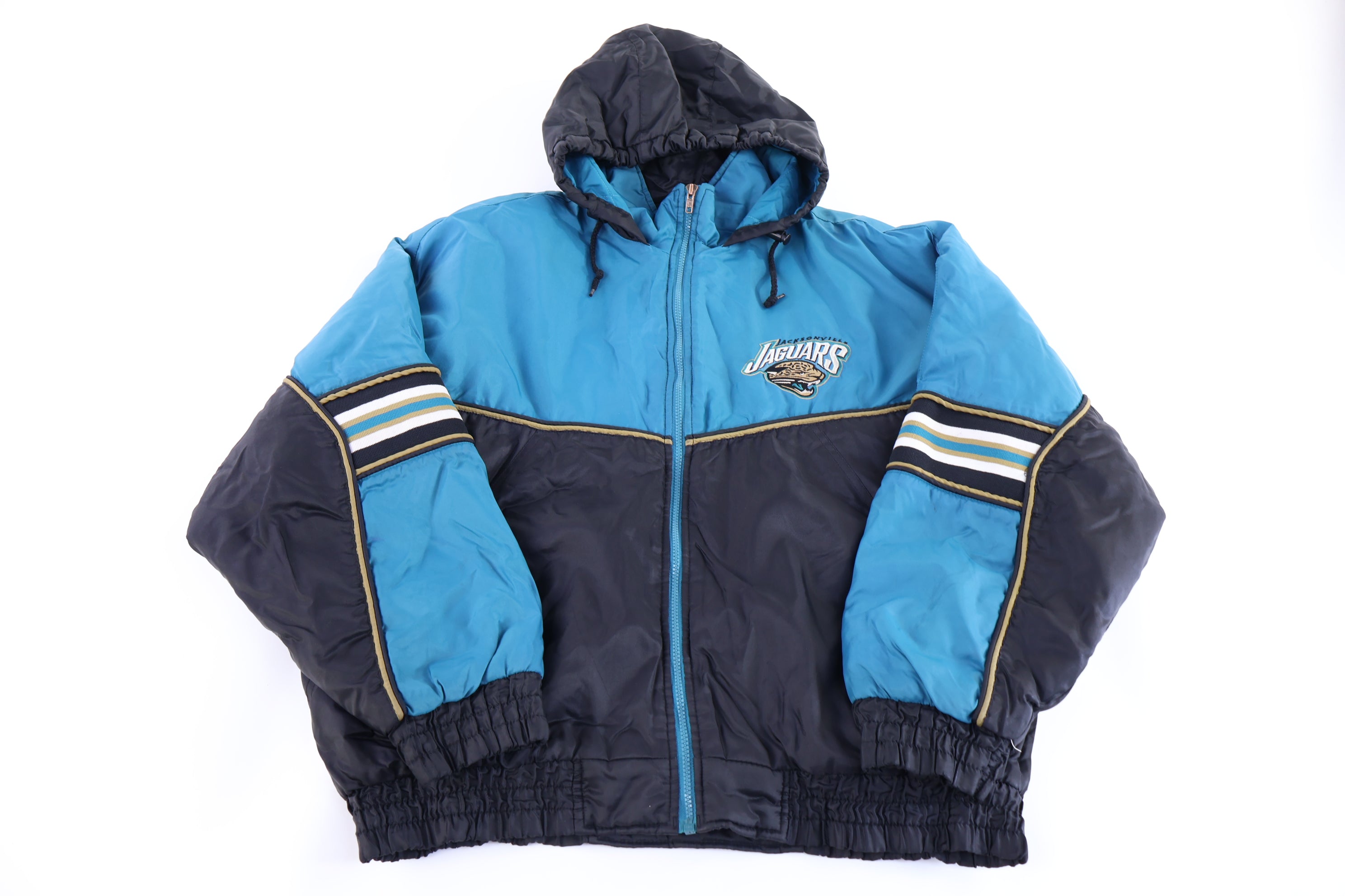 90's Jacksonville Jaguars Football Full Zip Puffer Jacket