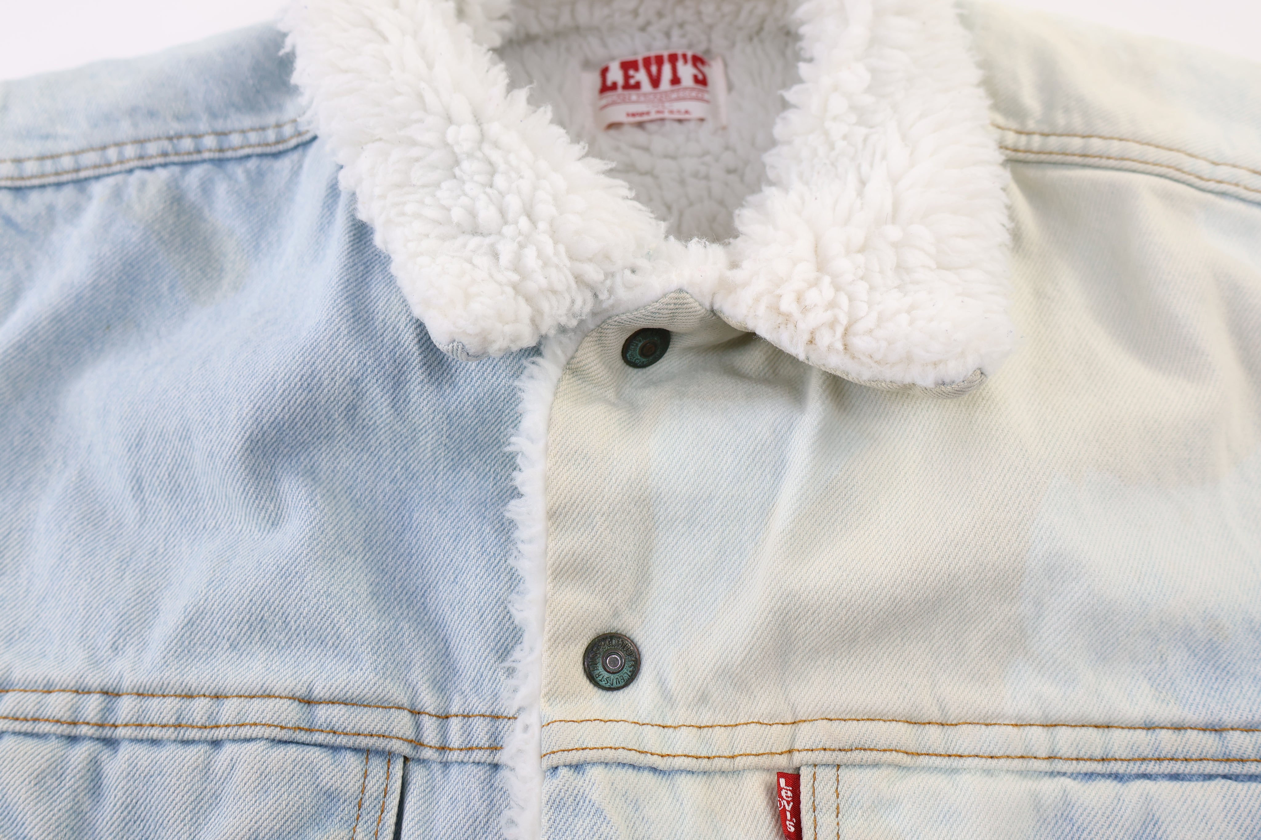 80's Levi's Sherpa Lined Denim Vest