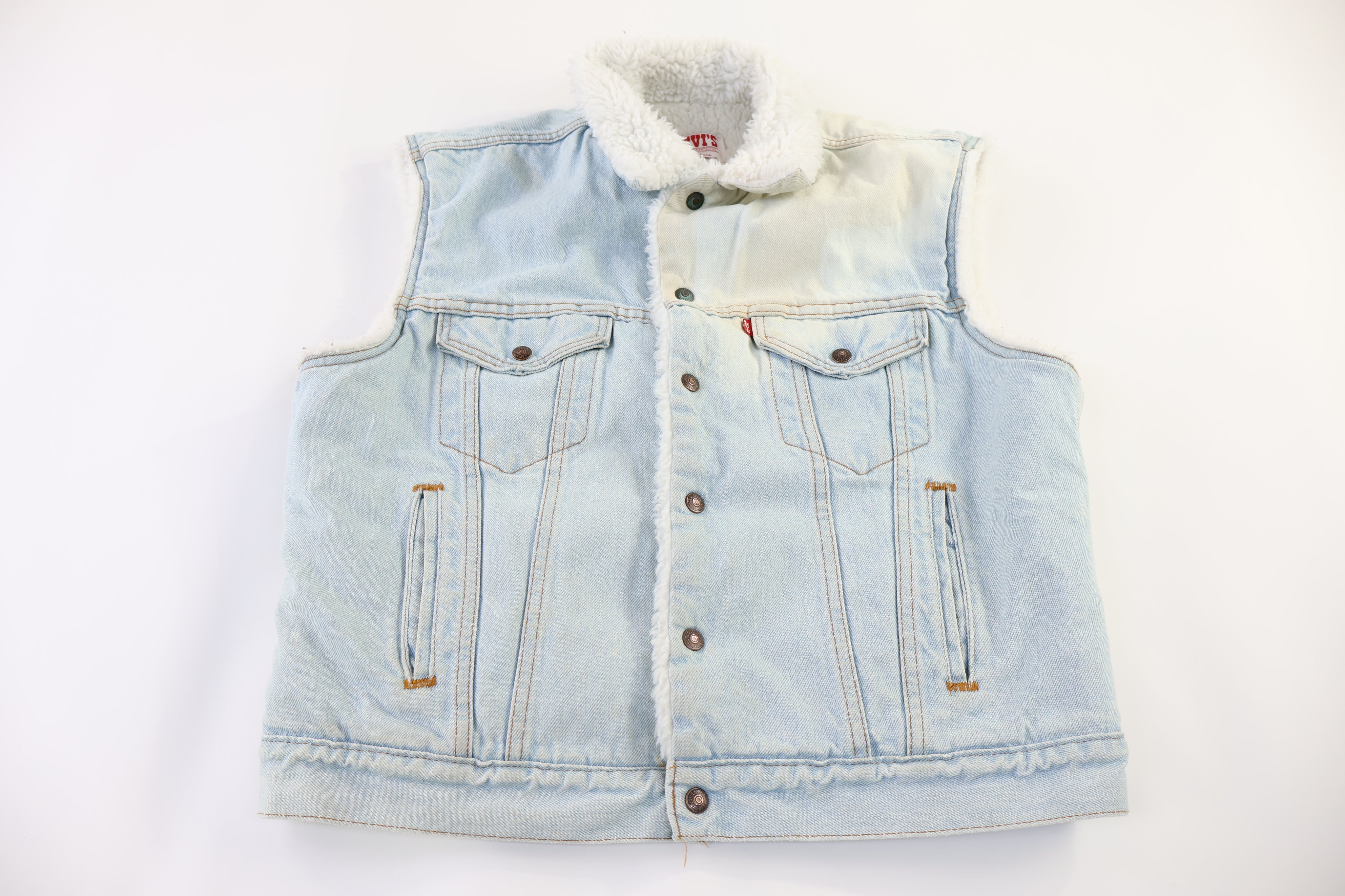 80's Levi's Sherpa Lined Denim Vest