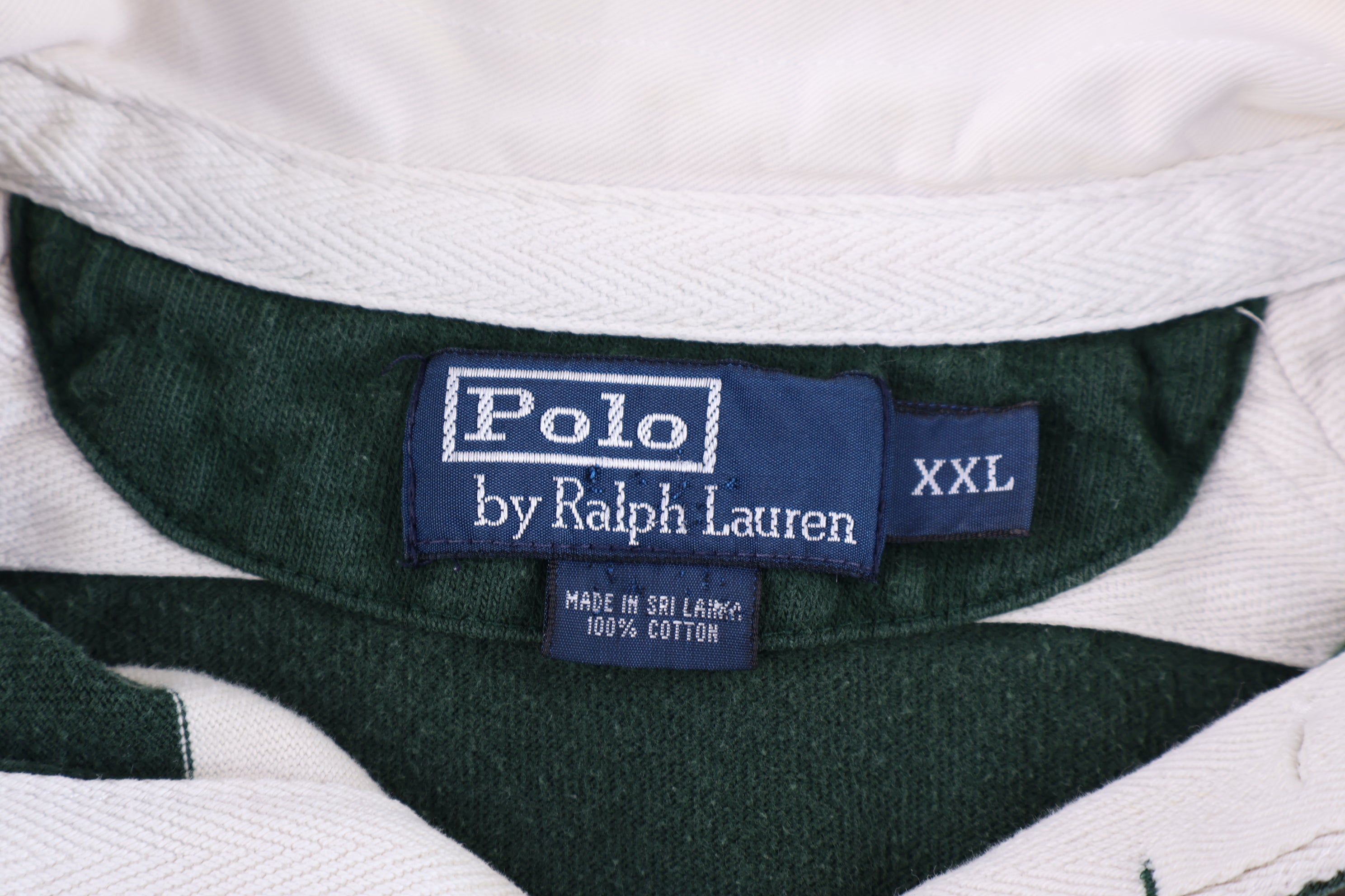 Polo by Ralph Lauren Embroidered Logo Green & White LS Button Up