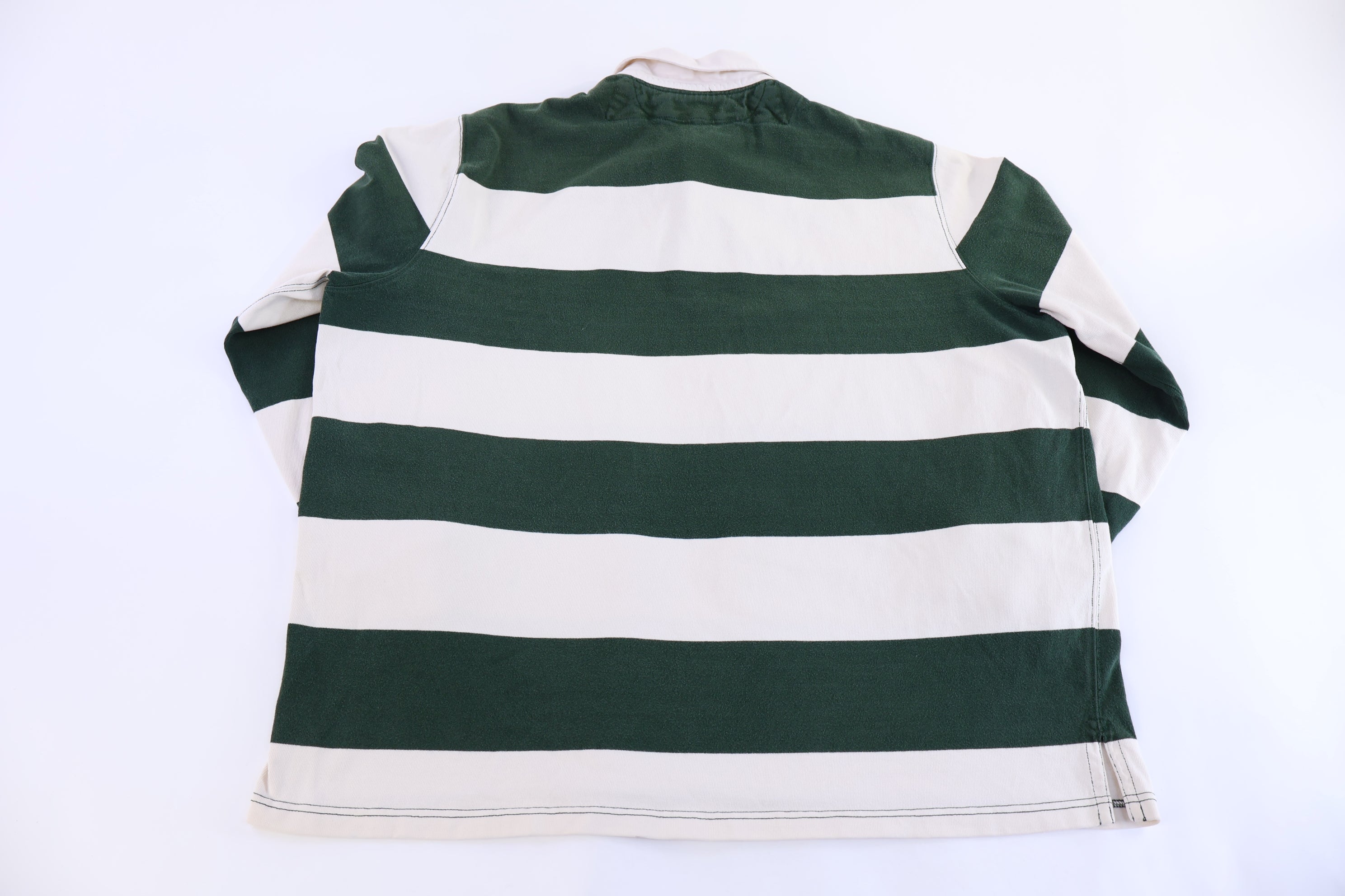 Polo by Ralph Lauren Embroidered Logo Green & White LS Button Up