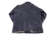 90's Nautica Black Leather Full Zip Jacket
