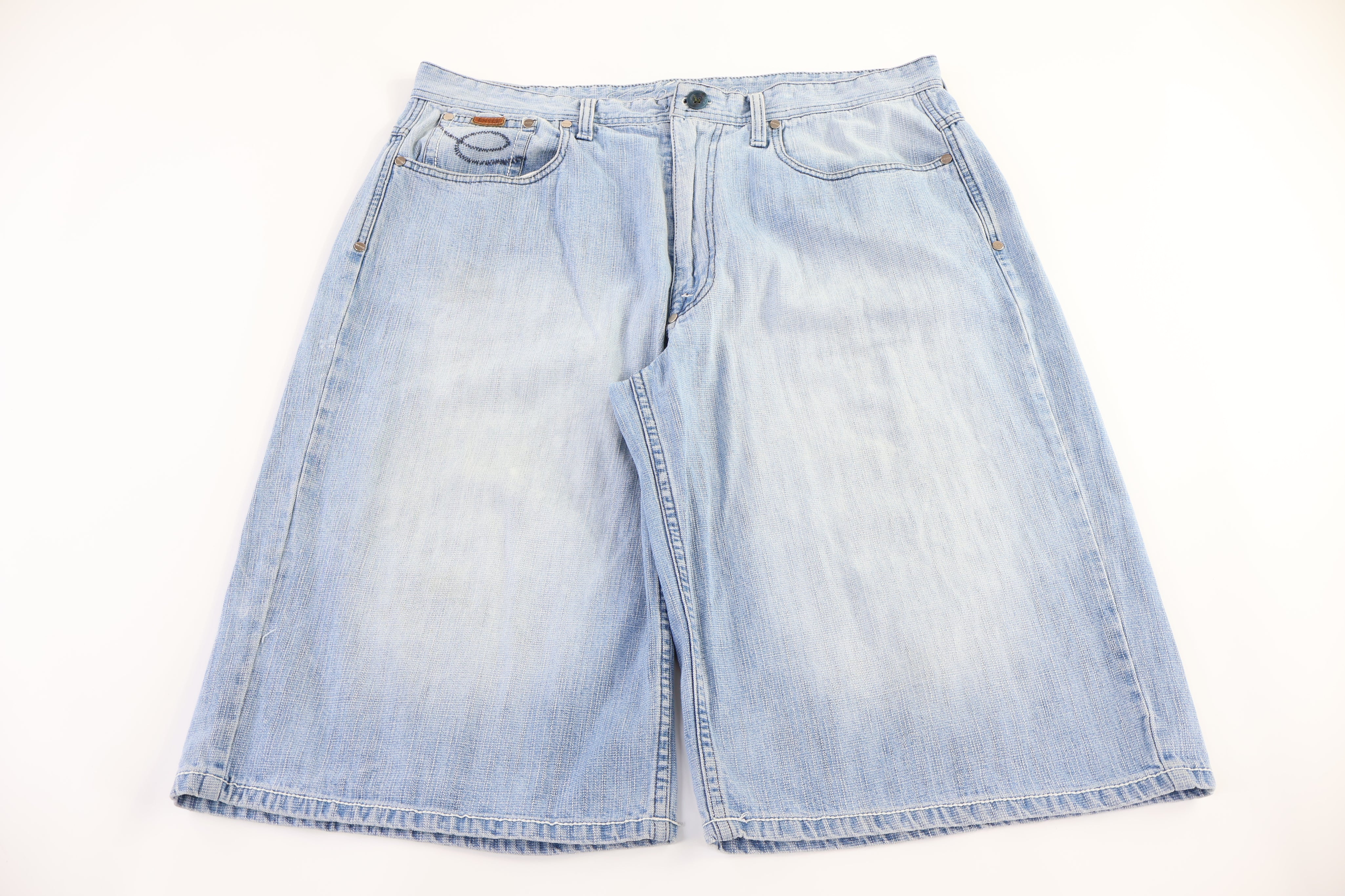Enyce Light Wash Denim Shorts