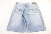 Enyce Light Wash Denim Shorts