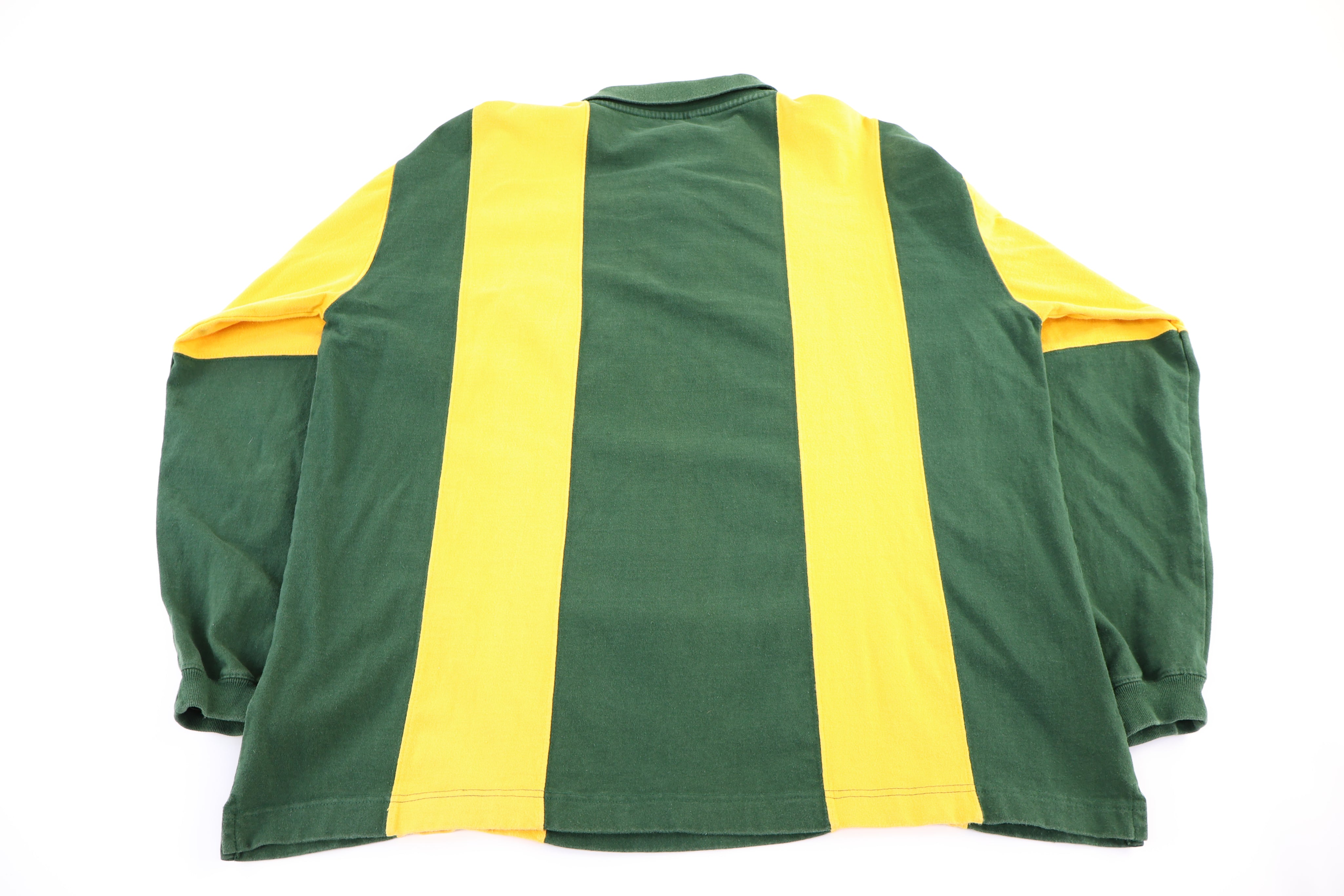 Vintage Green Bay Packers Yellow & Green LS Button Up