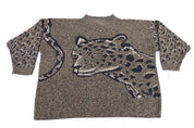90's Forelli Cheetah Graphic Knit Sweater