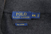 Polo Ralph Lauren Embroidered Logo Grey Quarter Zip Sweater