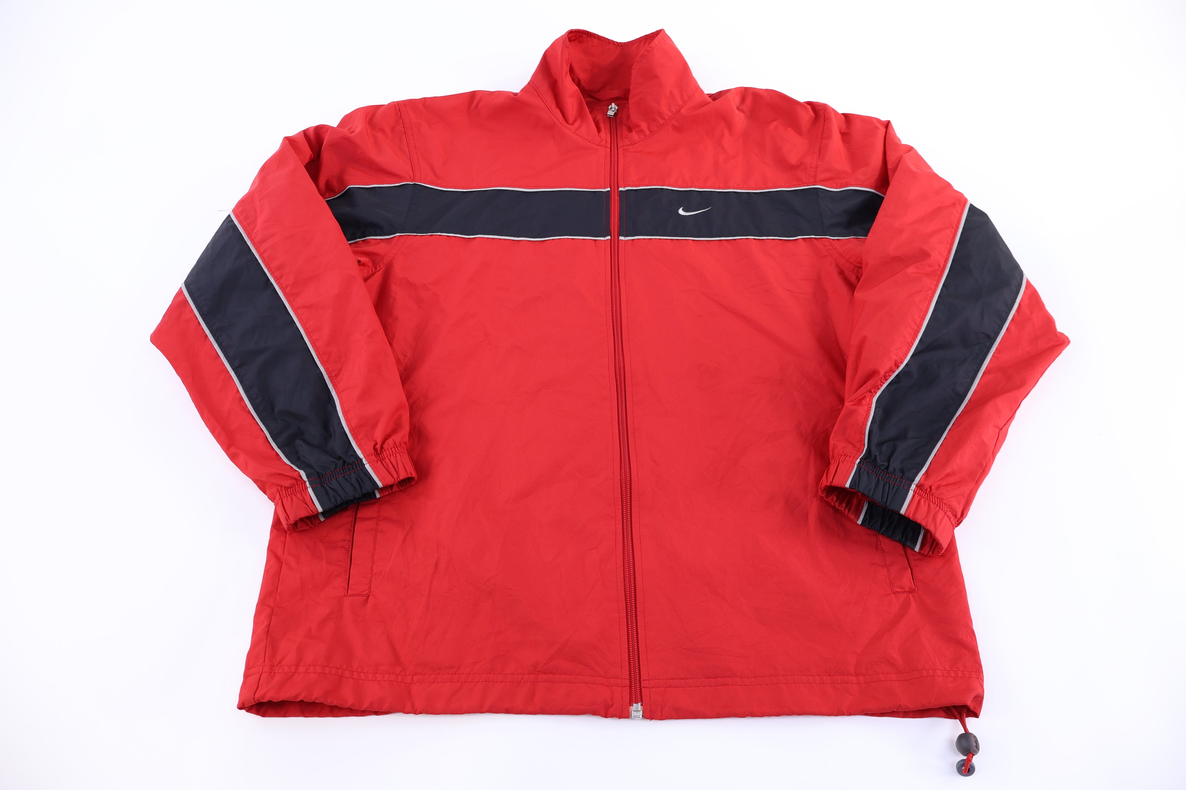 Vintage Nike Embroidered Logo Red & Black Full Zip Jacket