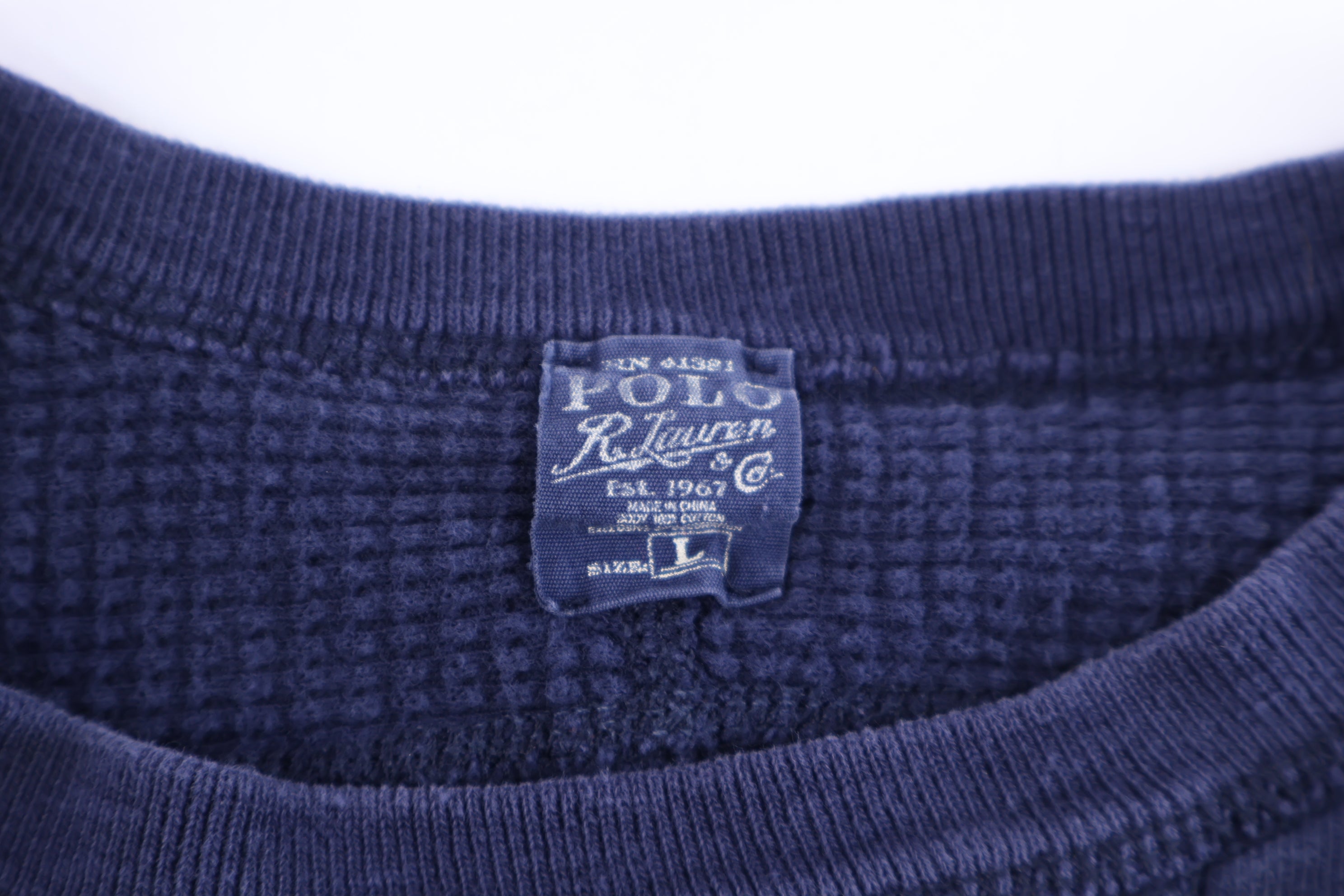 Polo Ralph Lauren Embroidered Logo Blue Pullover Sweater