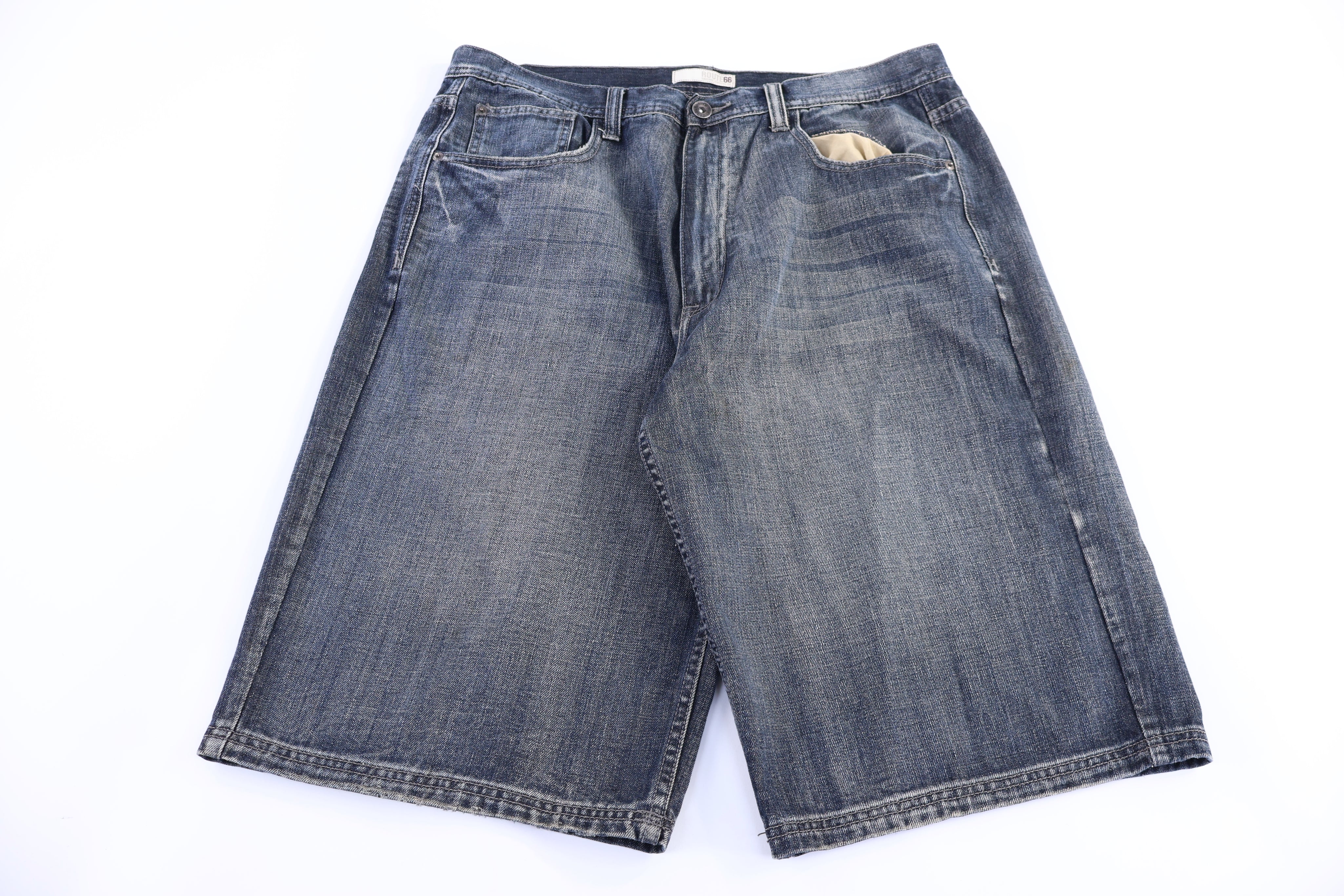 Route 66 Dark Wash Denim Shorts