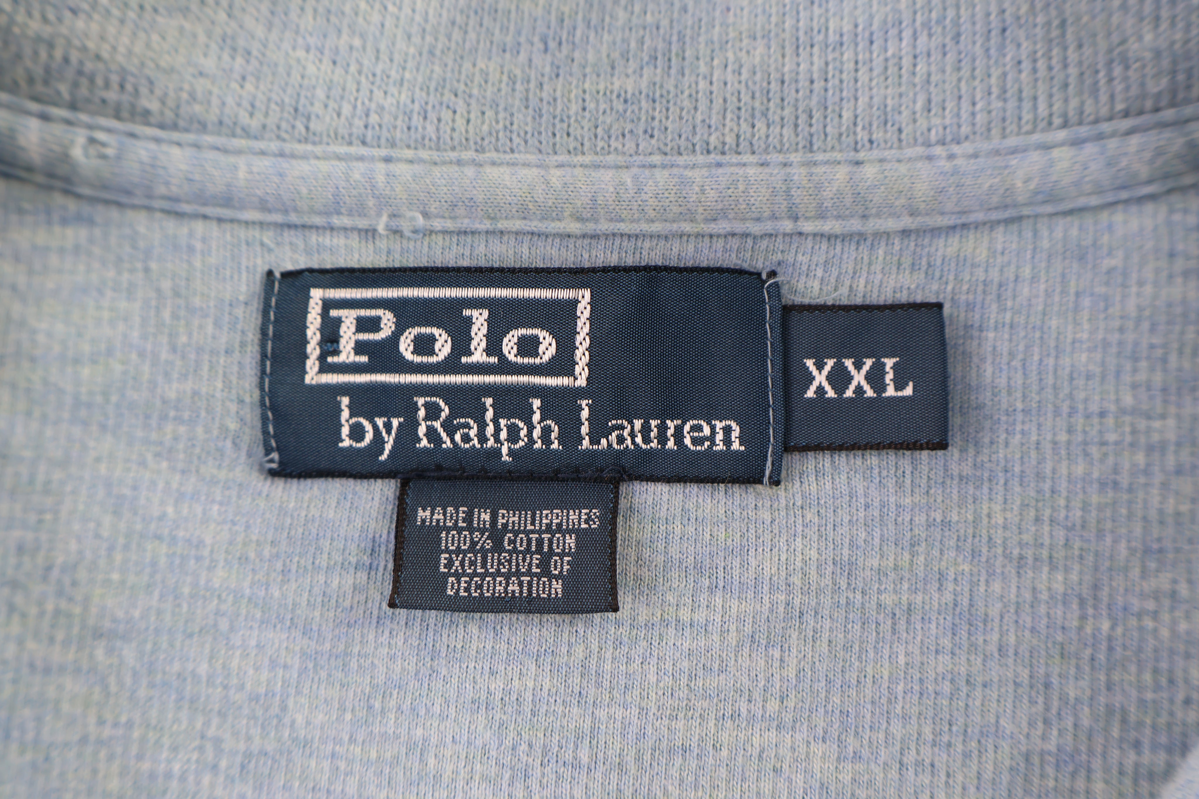 Polo by Ralph Lauren Embroidered Logo Blue Quarter Zip Sweater
