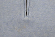 Polo by Ralph Lauren Embroidered Logo Blue Quarter Zip Sweater