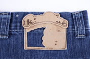 Y2K Raw Blue Dark Wash Denim Shorts