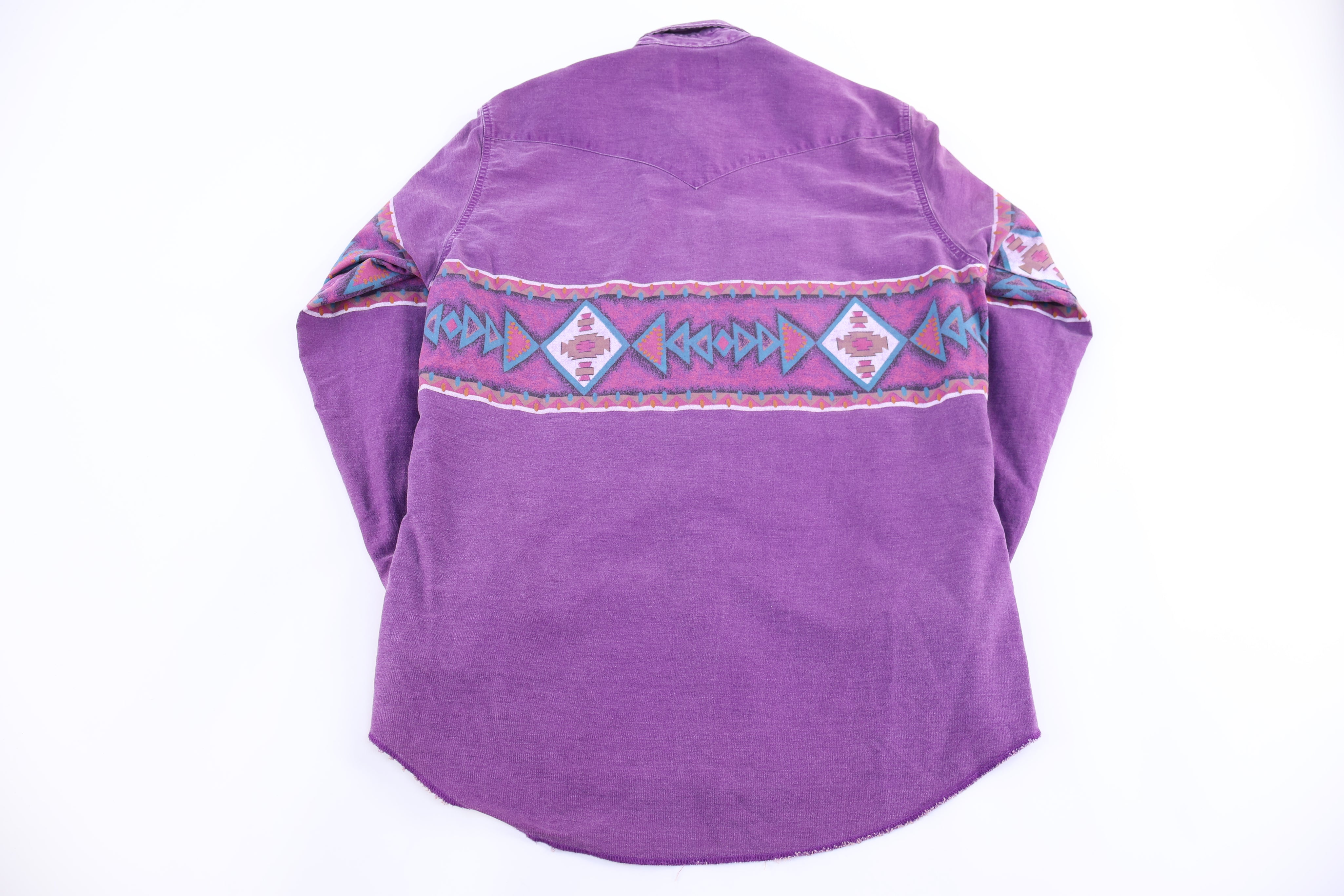 90's Wrangler Western Pattern LS Button Down