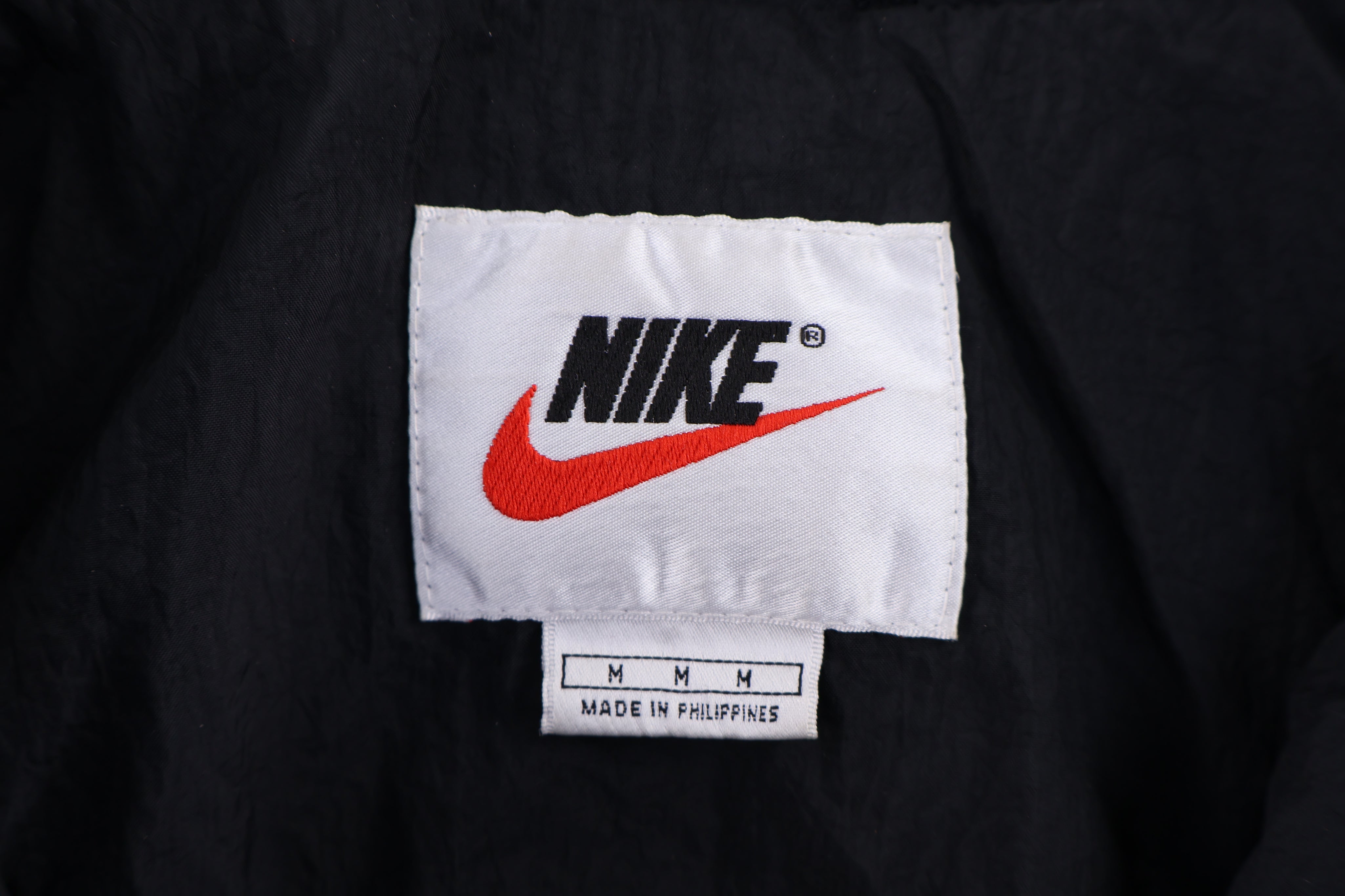 90's Nike Embroidered Logo Black & White Full Zip Jacket