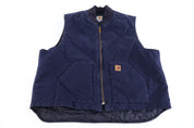 Carhartt Logo Patch Blue Full Zip Vest
