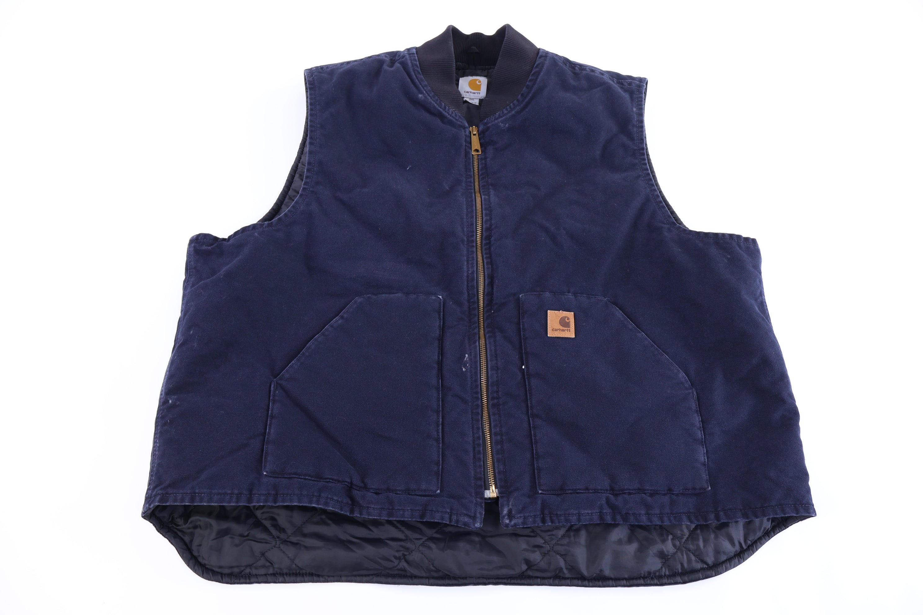 Carhartt Logo Patch Blue Full Zip Vest