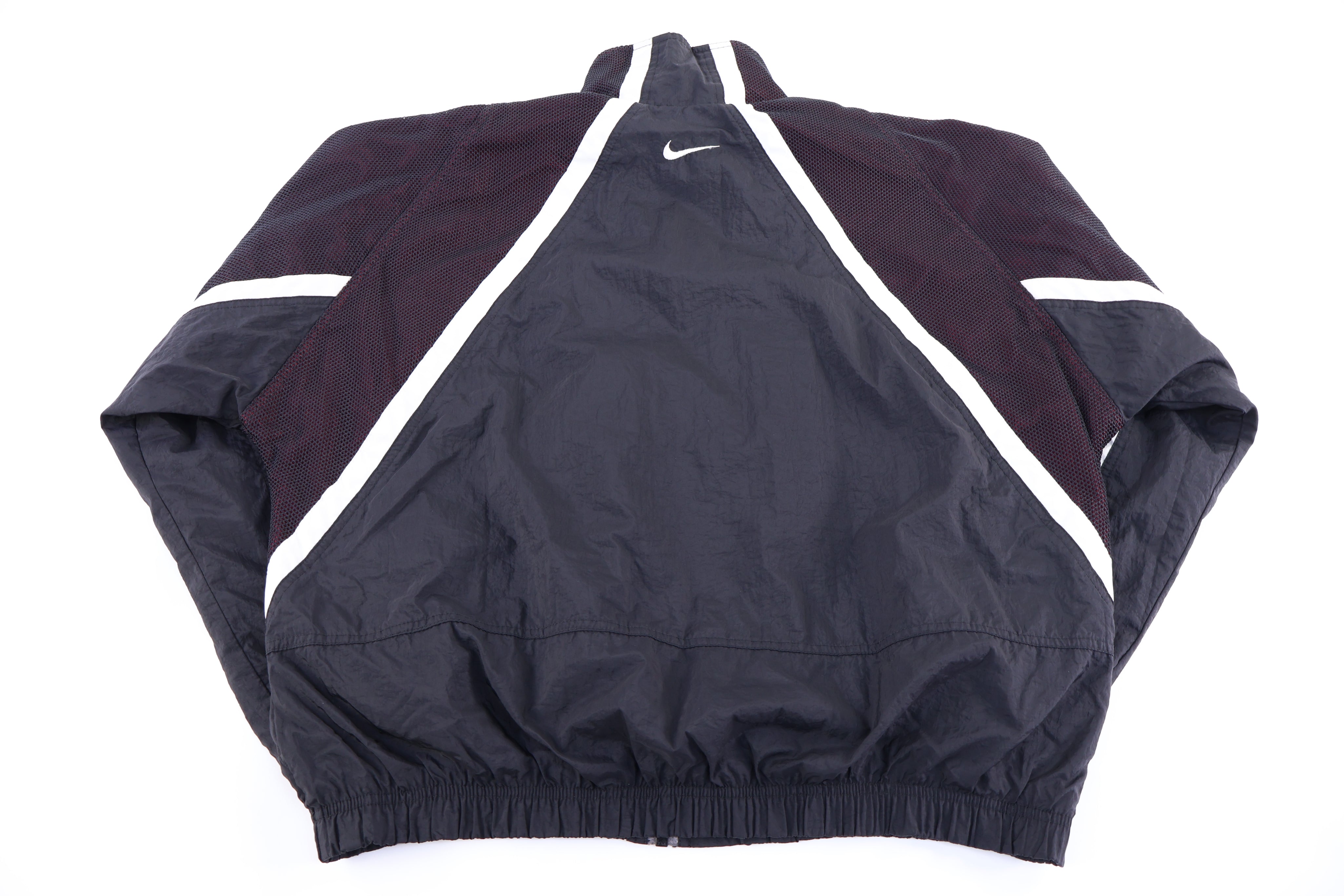 90's Nike Embroidered Logo Black & White Full Zip Jacket